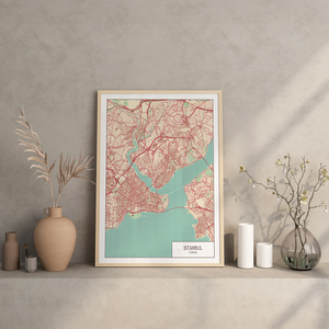 Create Your Custom Tech-Style Istanbul Map Poster – Vibrant, Personal & Stylish