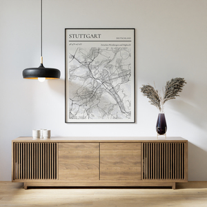 Stuttgart Map Art: Customize Your Unique City Story Today!