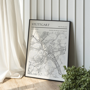 Stuttgart Map Art: Customize Your Unique City Story Today!