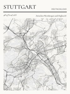 Stuttgart Map Art: Customize Your Unique City Story Today!