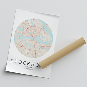 Create Your Custom Stockholm Circle Map Poster – Personalized Gift