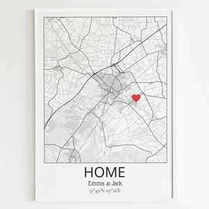 Custom "Home" Map Poster - Personalize Your Location & Text