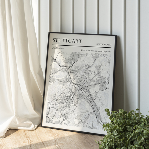 Stuttgart Map Art: Customize Your Unique City Story Today!