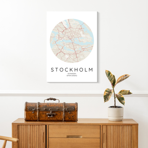 Create Your Custom Stockholm Circle Map Poster – Personalized Gift