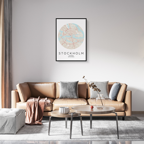 Create Your Custom Stockholm Circle Map Poster – Personalized Gift