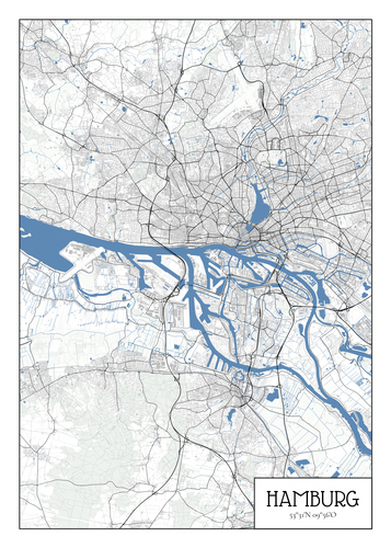 Create Your Own Hamburg Architectural Map - Perfect Gift for City Lovers