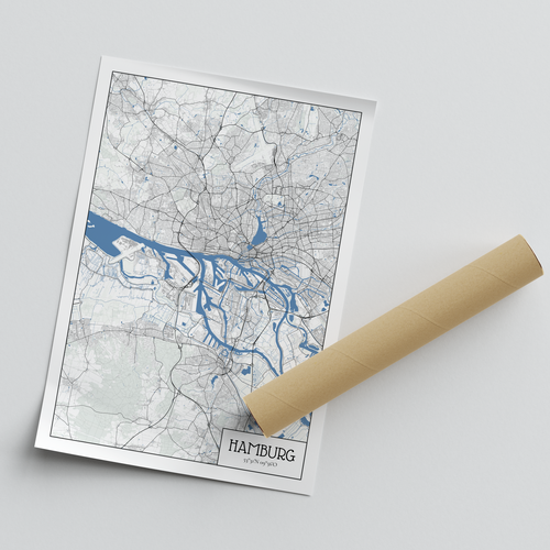 Create Your Own Hamburg Architectural Map - Perfect Gift for City Lovers