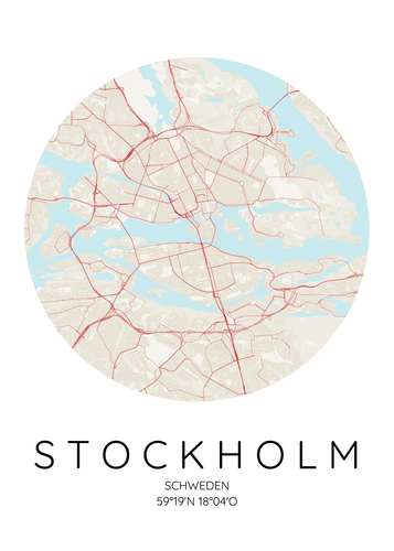 Create Your Custom Stockholm Circle Map Poster – Personalized Gift