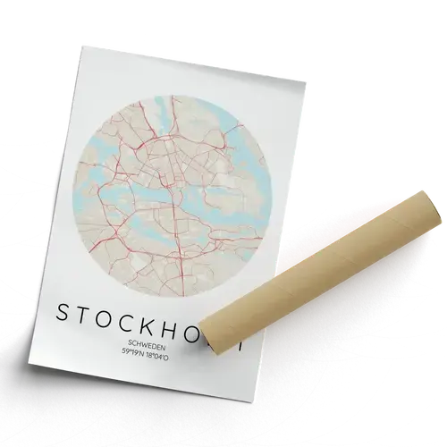 Create Your Custom Stockholm Circle Map Poster – Personalized Gift