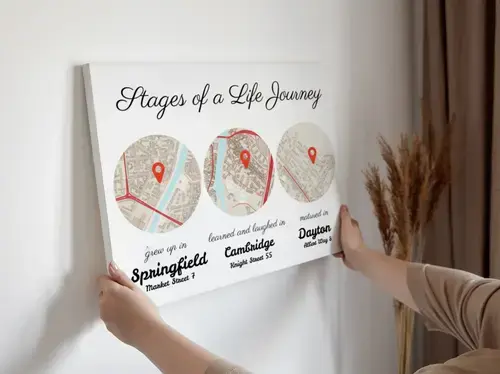Life Journey Personalized Map Poster